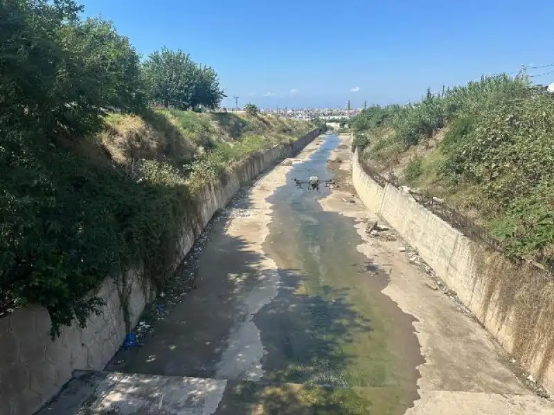 KARADAN ULAŞILAMAYAN NOKTALAR DRONE İLE İLAÇLANDI