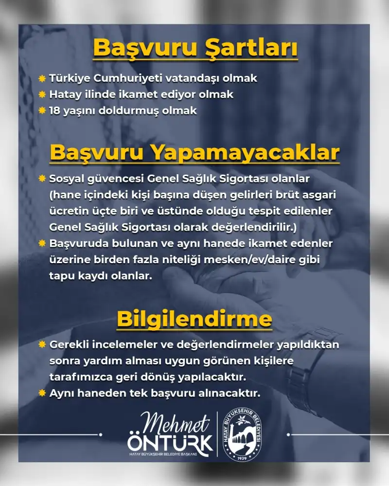 HBB, SOSYAL YARDIM BAŞVURULARINI BAŞLATTI